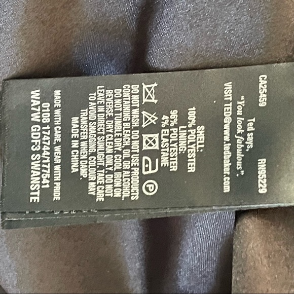 NWOT Ted Baker Swanste Ruffle Tunic A-Line Dress, Black - Picture 12 of 16